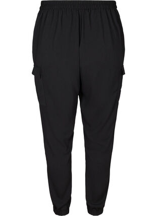 Loose trousers with side pockets, Black, Packshot image number 1