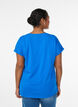 Short-sleeved cotton blend t-shirt, Blue, Model image number 2