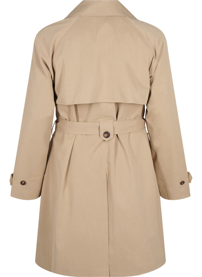 Mid-length trench coat with belt, Incense, Packshot image number 1