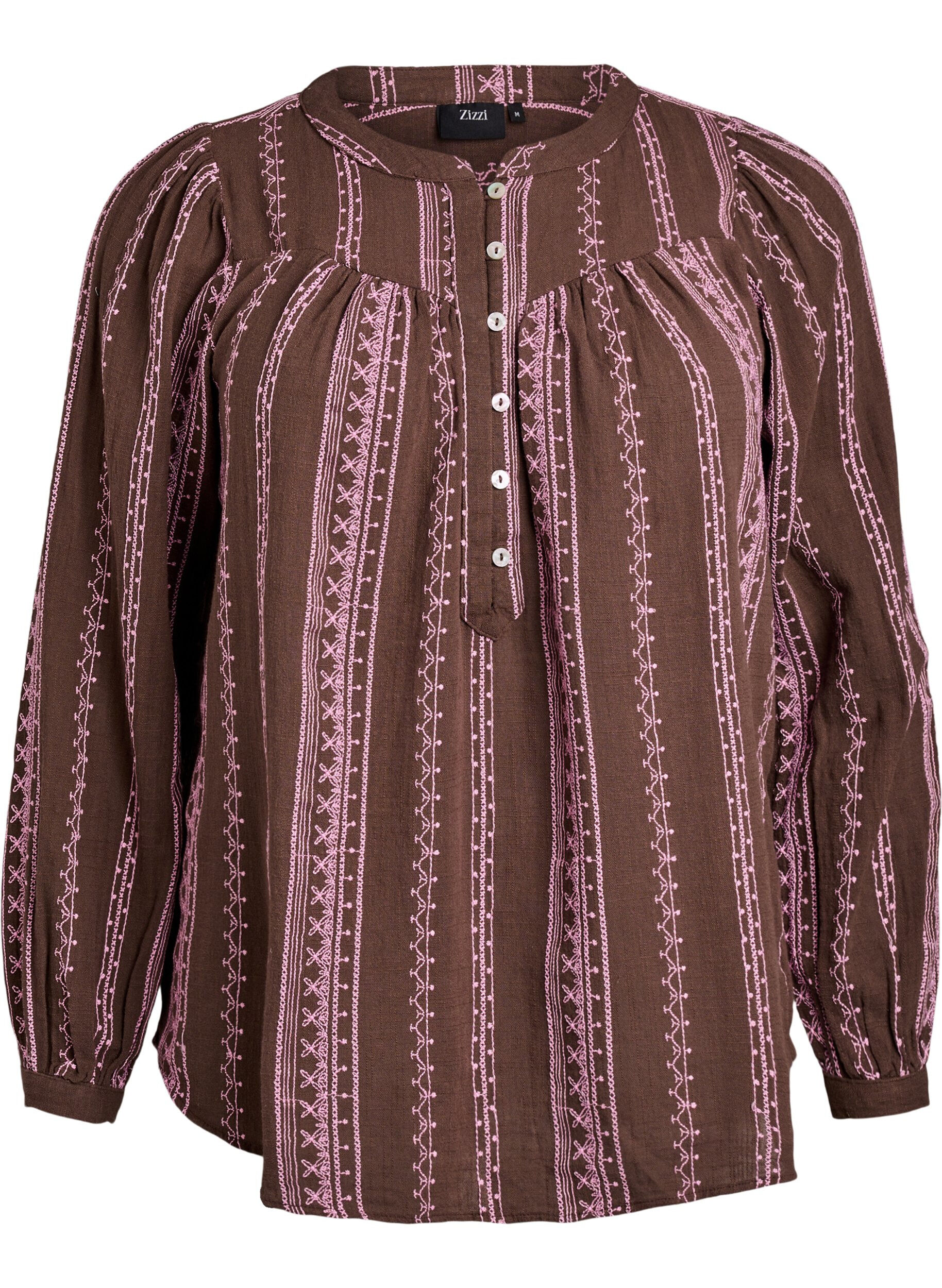 Blouse with embroidered pattern