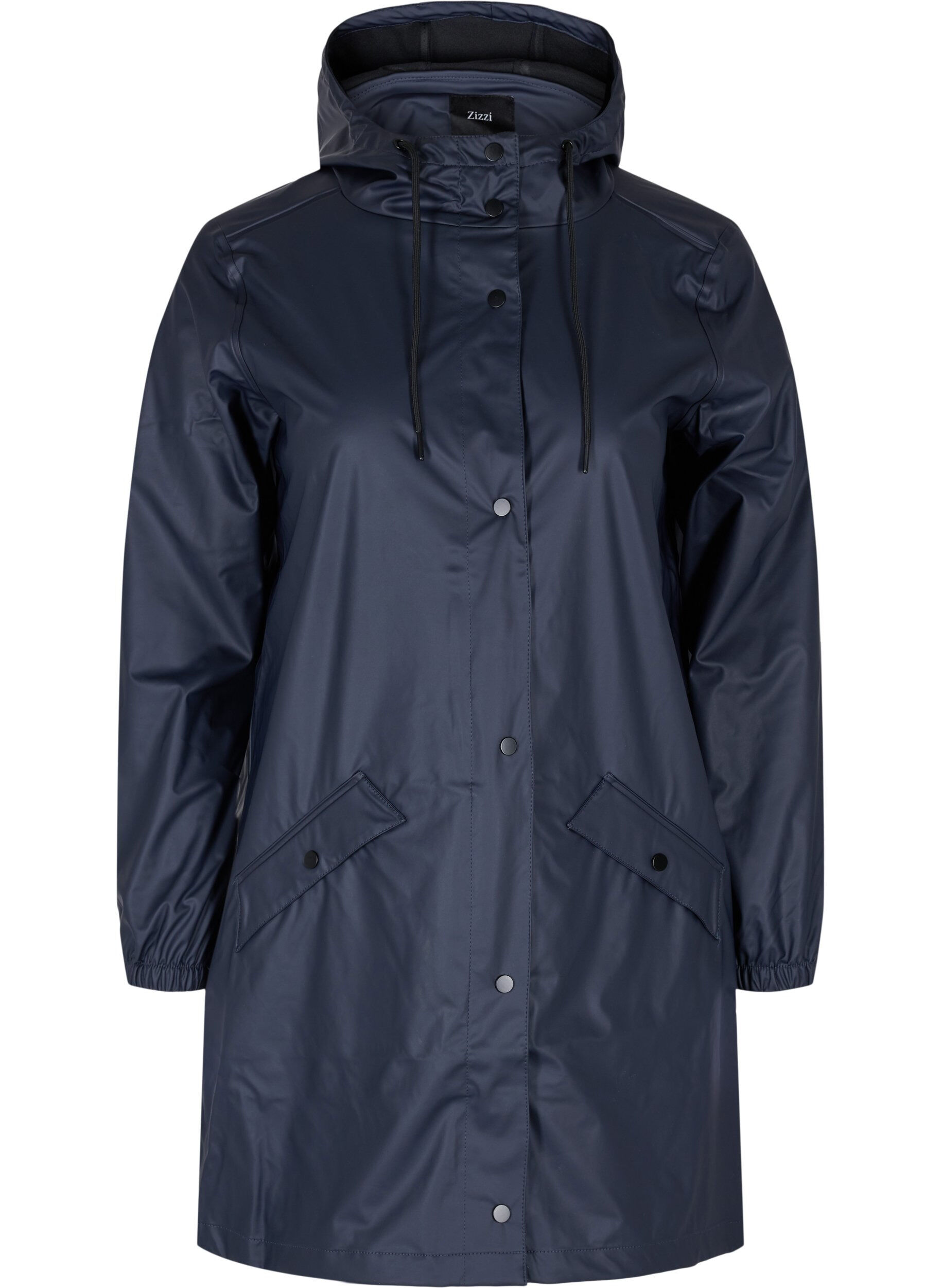 Zizzifashion Rain jacket with hood and button fastening, Night Sky, Packshot image number 0