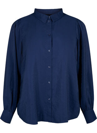 Long-sleeved shirt in TENCEL™ Modal, Navy Blazer, Packshot image number 0