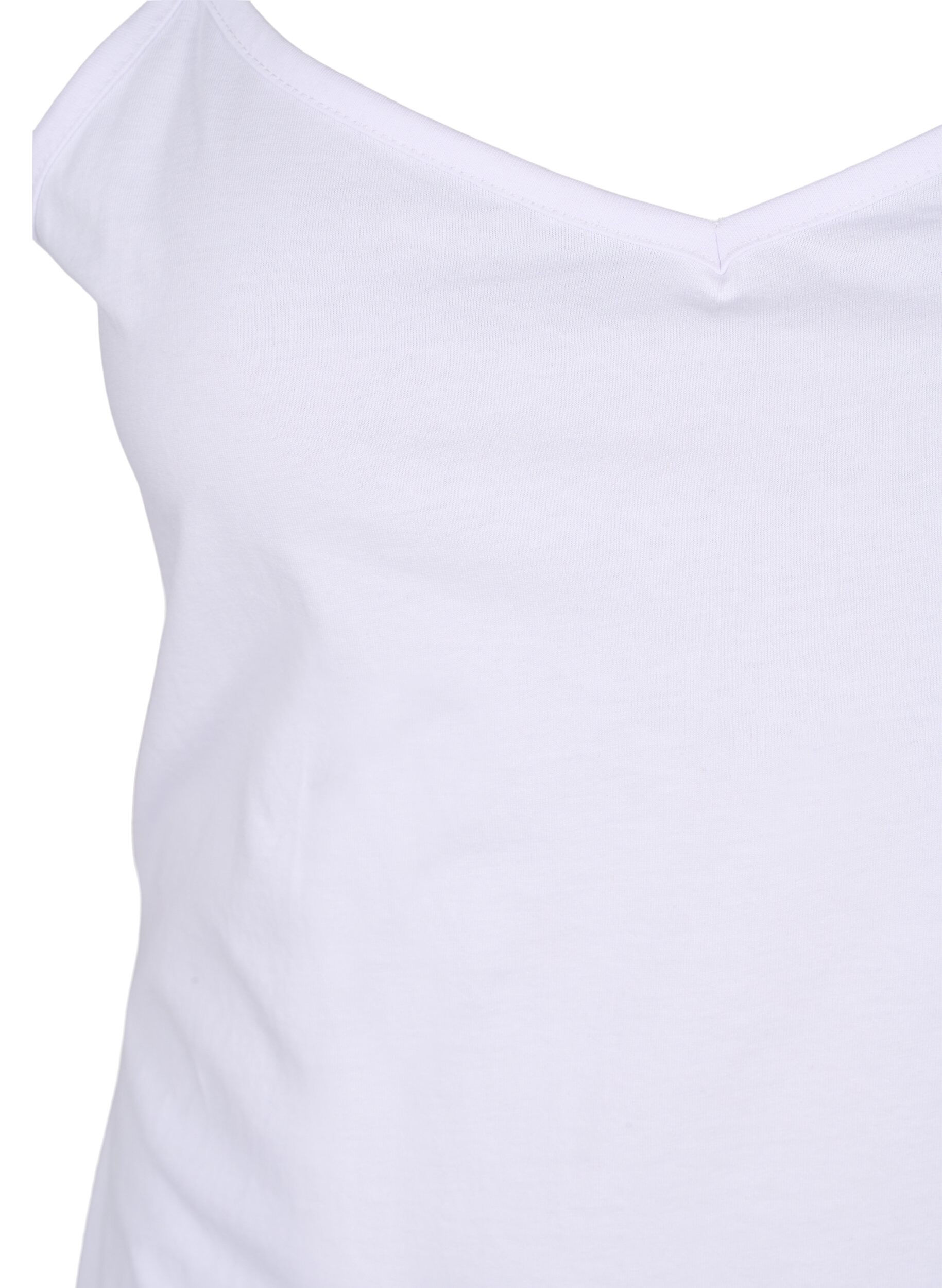 Zizzifashion Cotton basic top 2-pack, Black/Bright White, Packshot image number 3