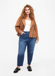 Biker jacket in faux suede, Toasted Coconut, Model image number 1
