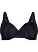 Moulded bra with lace, Black, Packshot image number 0