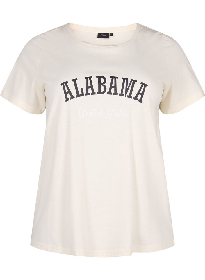 Cotton T-shirt with text, Antique W. Alabama, Packshot image number 0