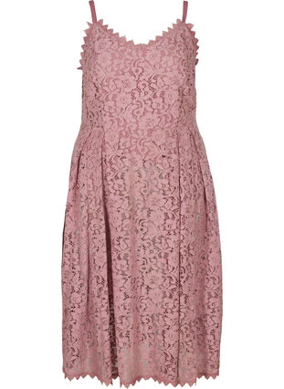 Sleeveless lace midi dress, DARK ROSE, Packshot image number 0