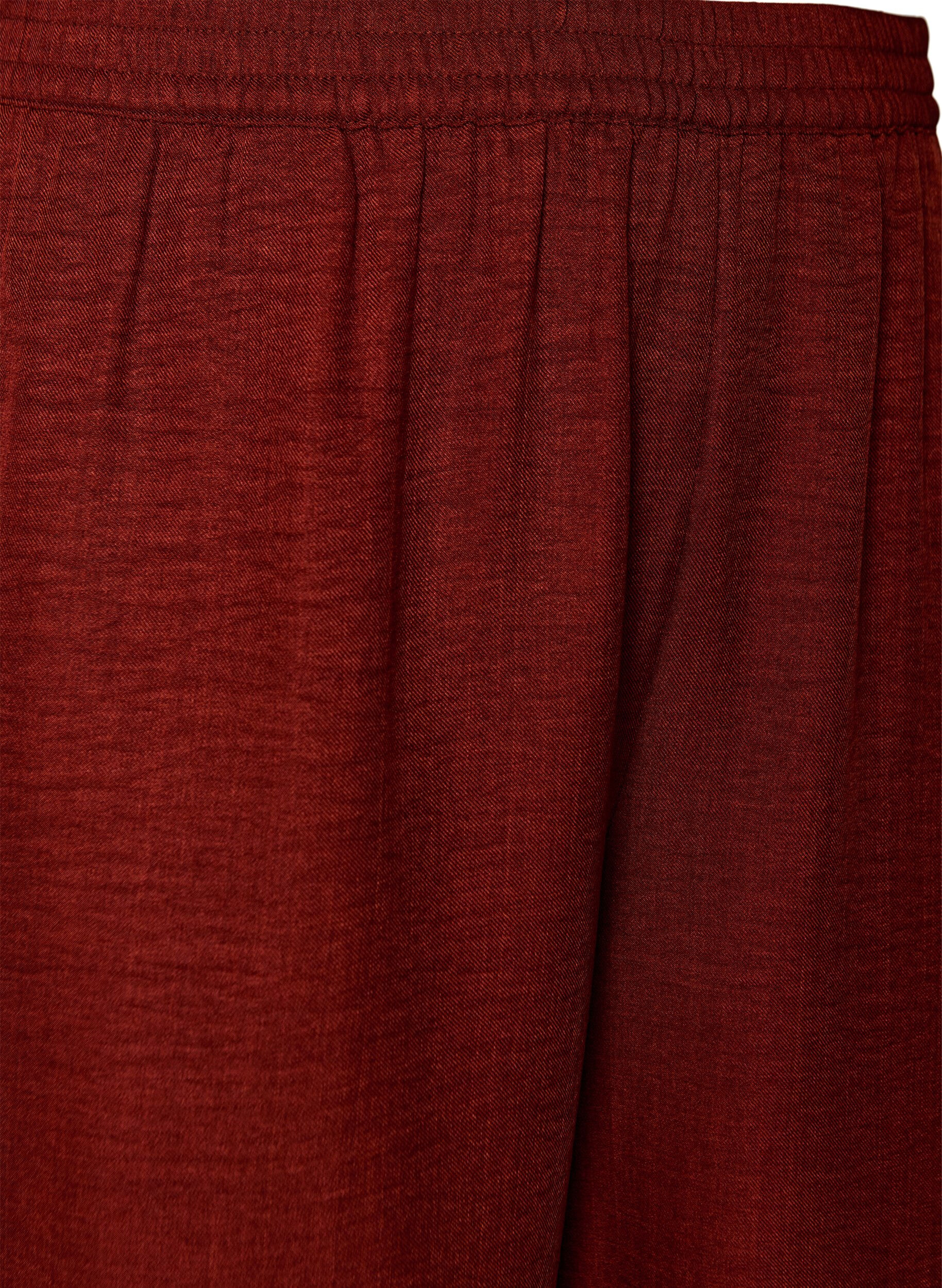 Zizzifashion Loose trousers with elasticated waistband and pockets, Red, Packshot image number 2