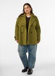 Short coat with double-breasted button closure, Green, Model image number 1