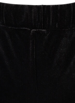 Wide velour trousers, Black, Packshot image number 2