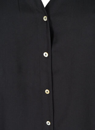 Viscose top with button fastening, Black, Packshot image number 2
