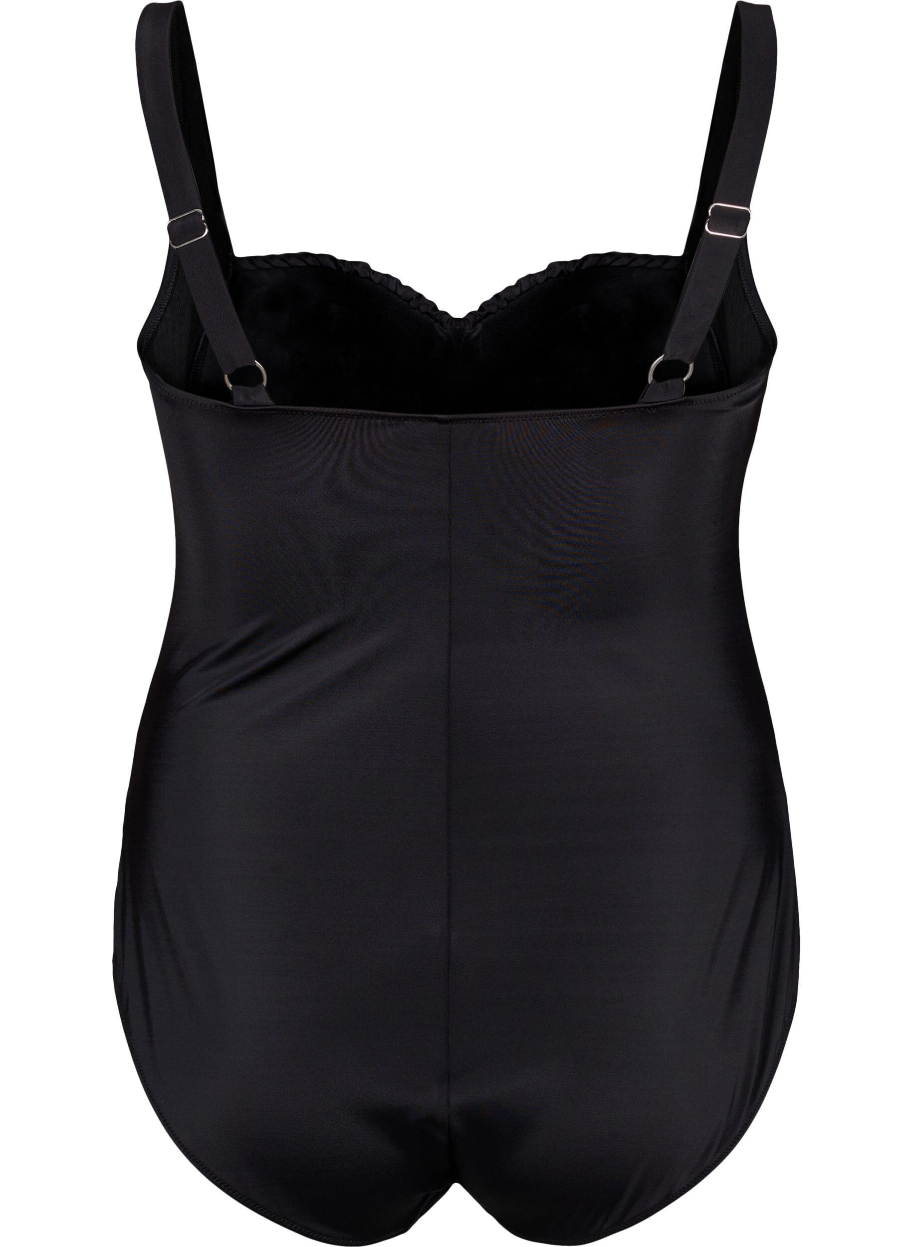 Zizzifashion Swimsuit with ruched details, Black, Packshot image number 1