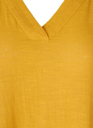 Short-sleeve cotton tunic, Golden Yellow, Packshot image number 2