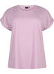 Short sleeved cotton blend t-shirt, Purple, Packshot image number 0