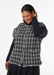 Checked waistcoat with decorative buttons, Black, Model image number 0