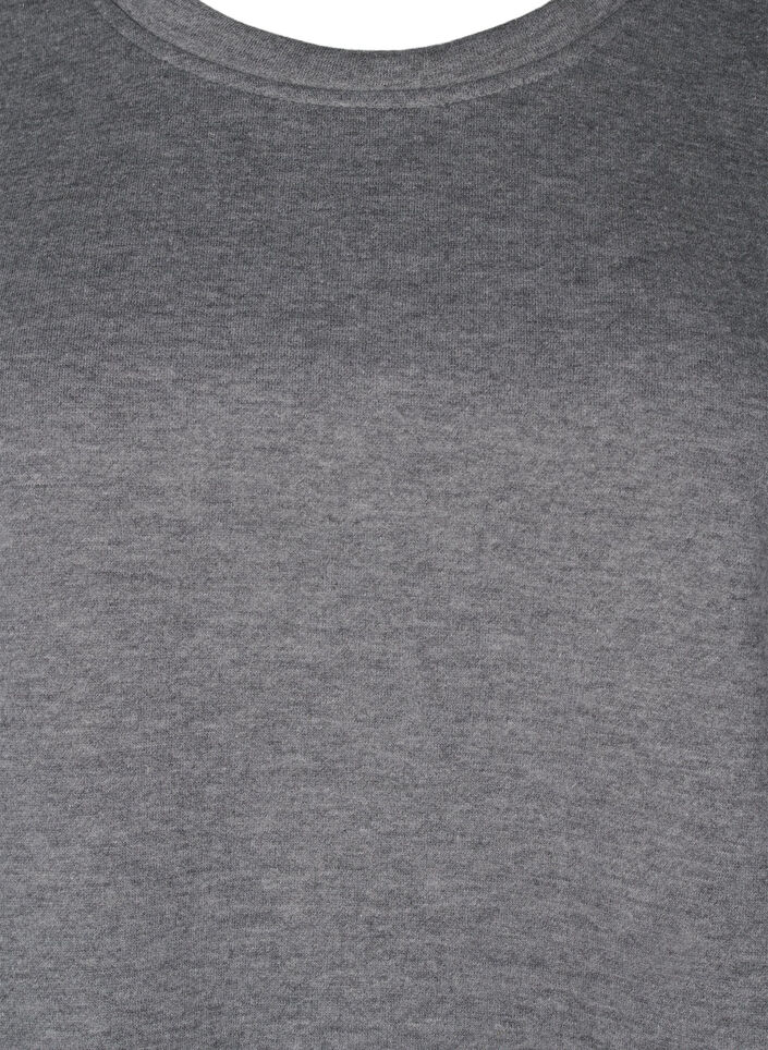 Sweatshirt with contrast stitching, Medium Grey Mél, Packshot image number 2