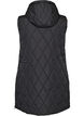 Mid-length quilted gilet with hood, Black, Packshot image number 1