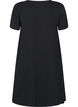 Jersey dress with short sleeves and pockets, Black, Packshot image number 1