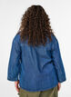 Loose denim shirt with 3/4-sleeves, Blue, Model image number 2
