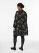 Floral print dress with tie fastening, Black, Model image number 2