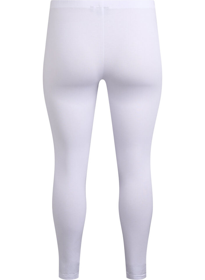Basic leggings with extra length, White, Packshot image number 1