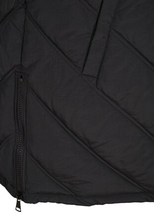 Long vest with high neck and pockets, Black, Packshot image number 3