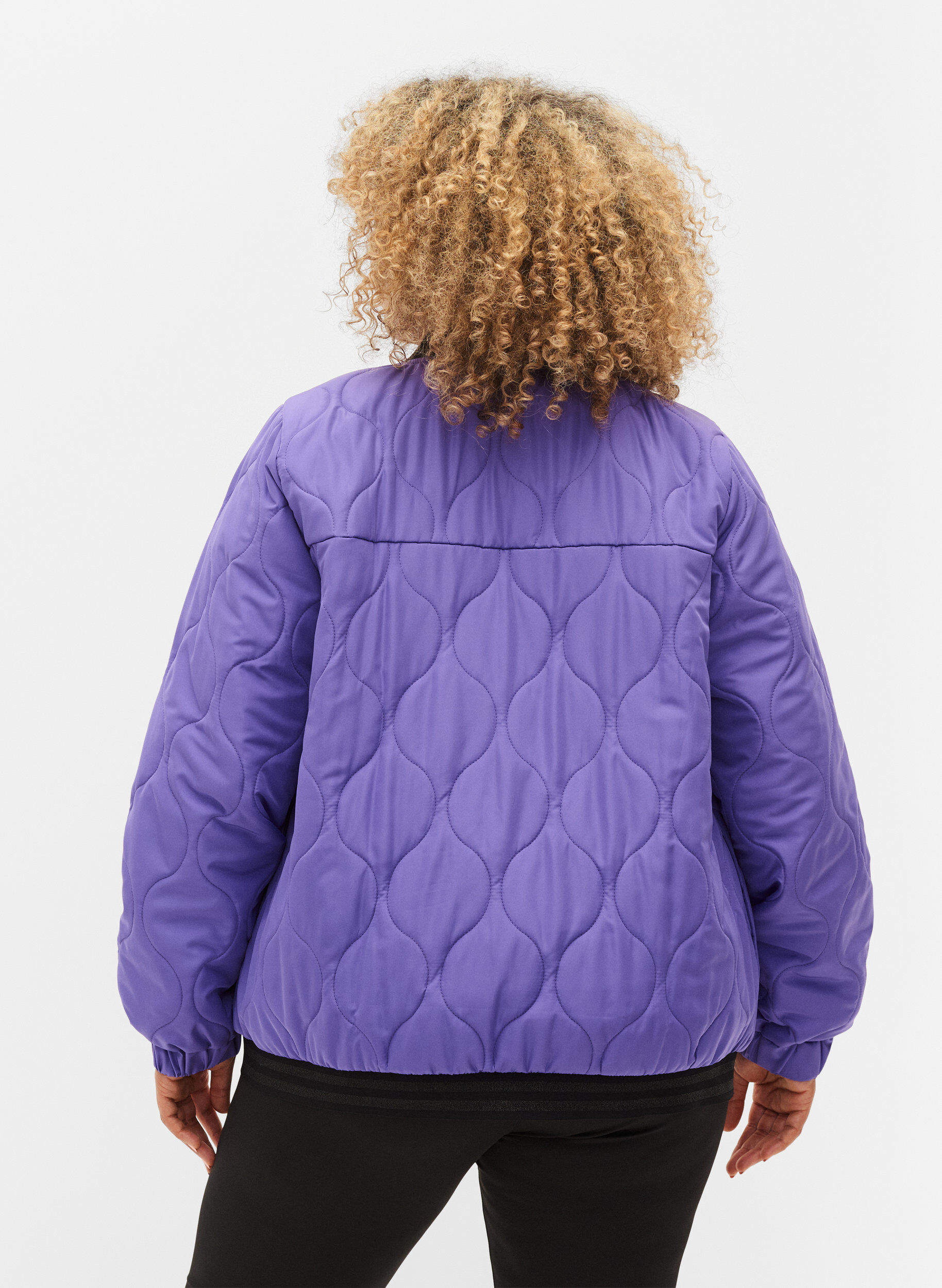 Zizzifashion Bomber jacket with pockets and glitter, Passion Flower, Model image number 1