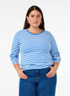 Striped blouse with long sleeves, Blue, Model image number 0