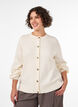 Cardigan in soft knit with gold-coloured buttons, Vanilla, Model image number 0