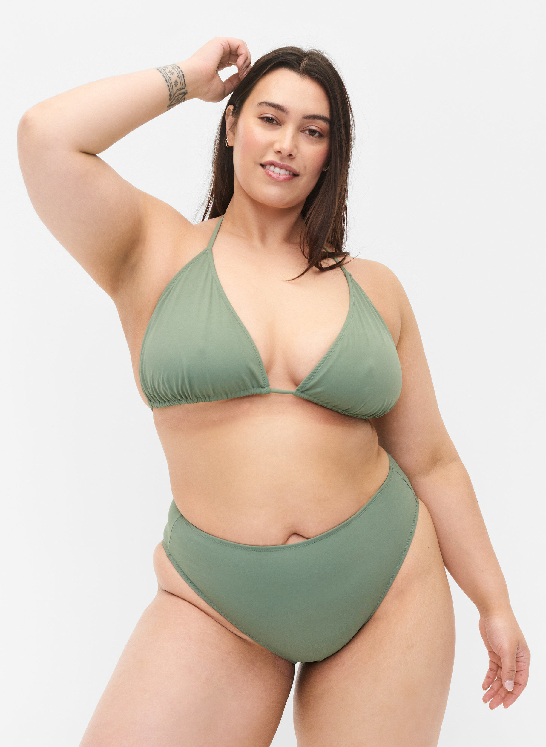 Zizzifashion Tai bikini brief with regular waist, Green, Model image number 0
