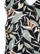Printed top with V-neck, Black w. Gr.Leaf AOP, Packshot image number 2