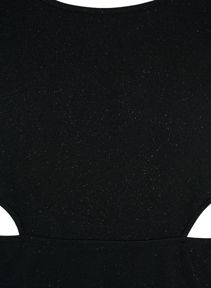 Sleeveless dress with cut-out section, Black, Packshot image number 2