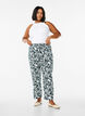 High-waisted viscose trousers, Green, Model image number 0