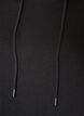 Hooded sweatshirt dress with pockets, Black, Packshot image number 2