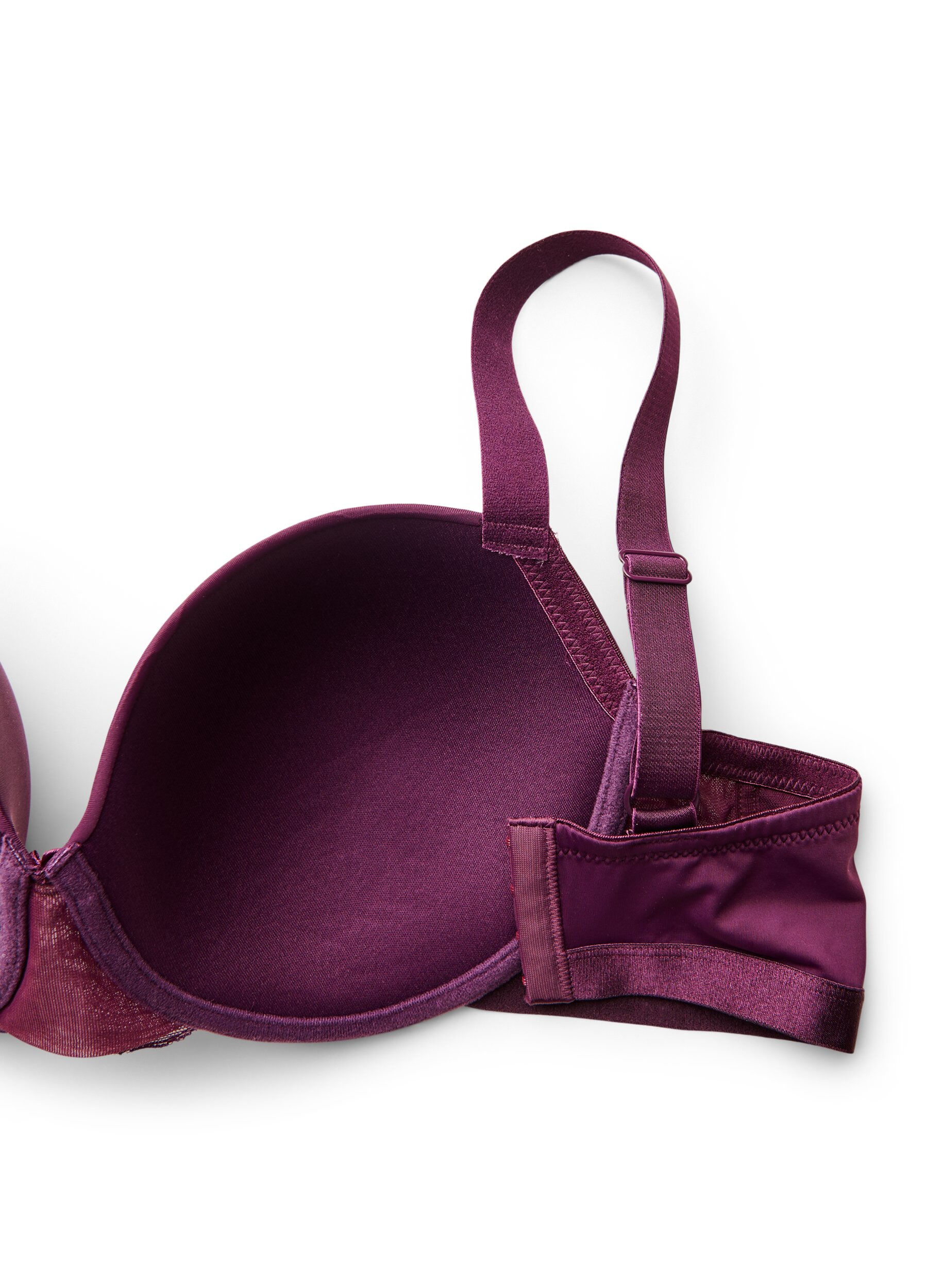 Zizzifashion Moulded bra with mesh, Purple, Packshot image number 3