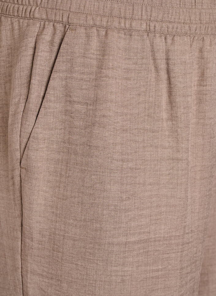 Shorts with pockets and high waist, Brown, Packshot image number 2