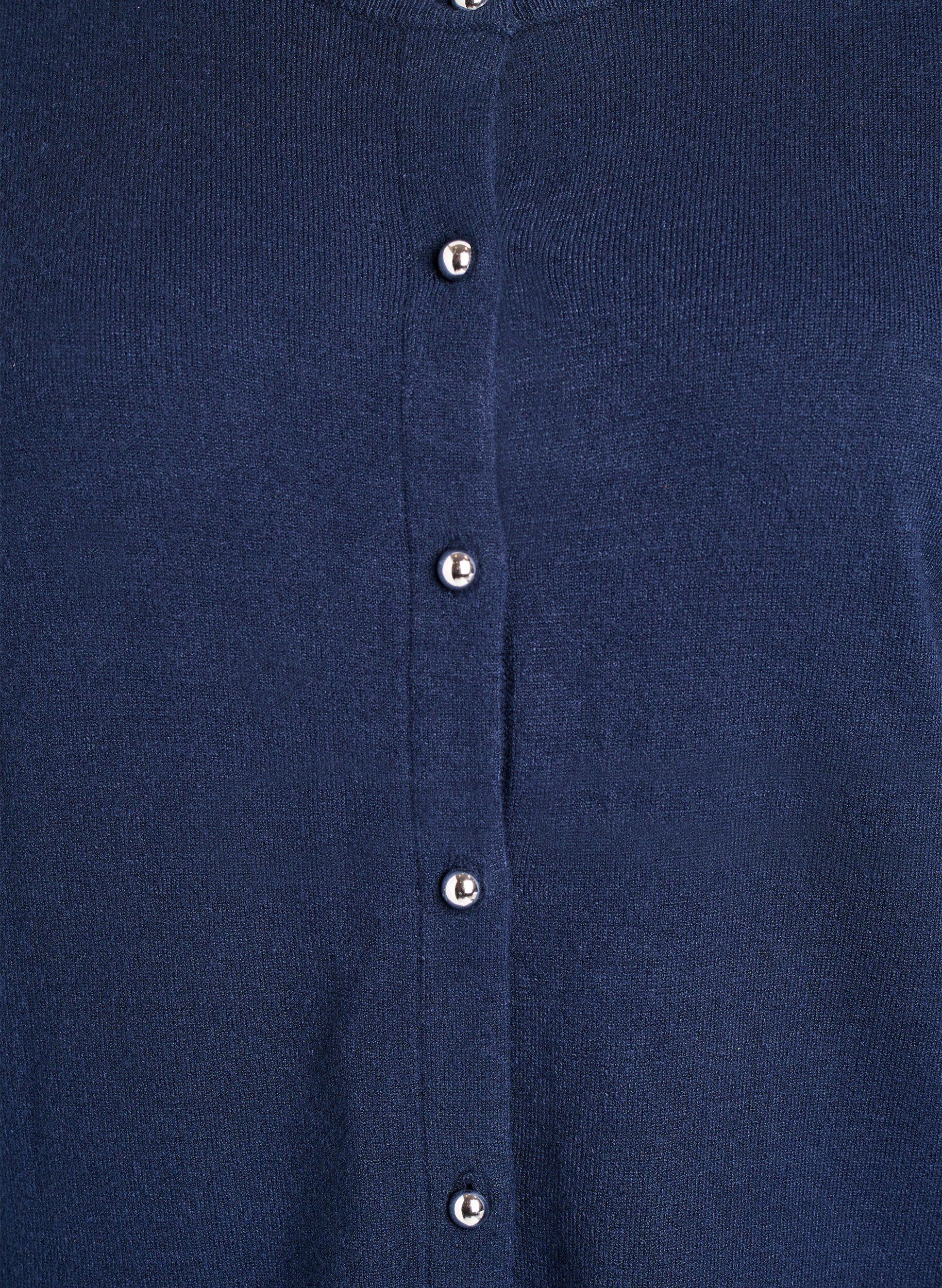 ZizzifashionCardigan with round buttons, Blue, Packshot image number 2