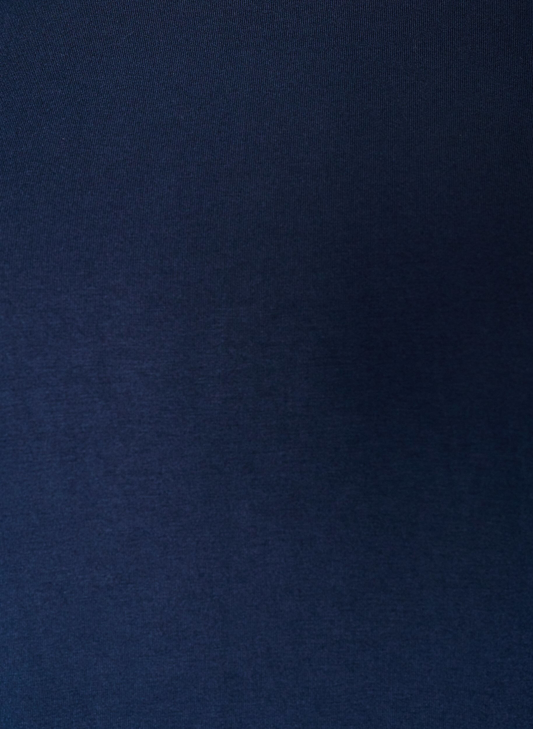 ZizzifashionJersey blouse with elbow-length balloon sleeves, Blue, Packshot image number 2