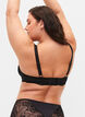 Support the breasts - lace bra with underwire, Black, Model image number 1