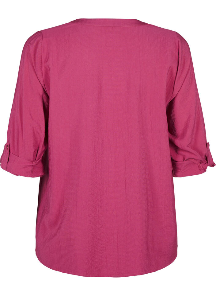 Viscose shirt blouse with 3/4 sleeves, Malaga, Packshot image number 1