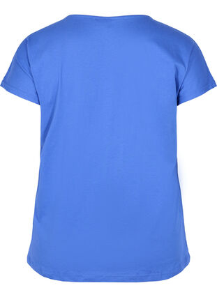 Loose short-sleeved cotton t-shirt, Dazzling Blue SUNNY, Packshot image number 1