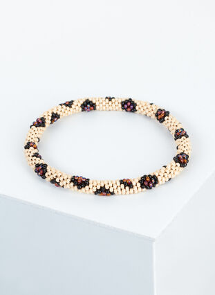 Pearl bracelet, Beige Leopard, Packshot image number 1