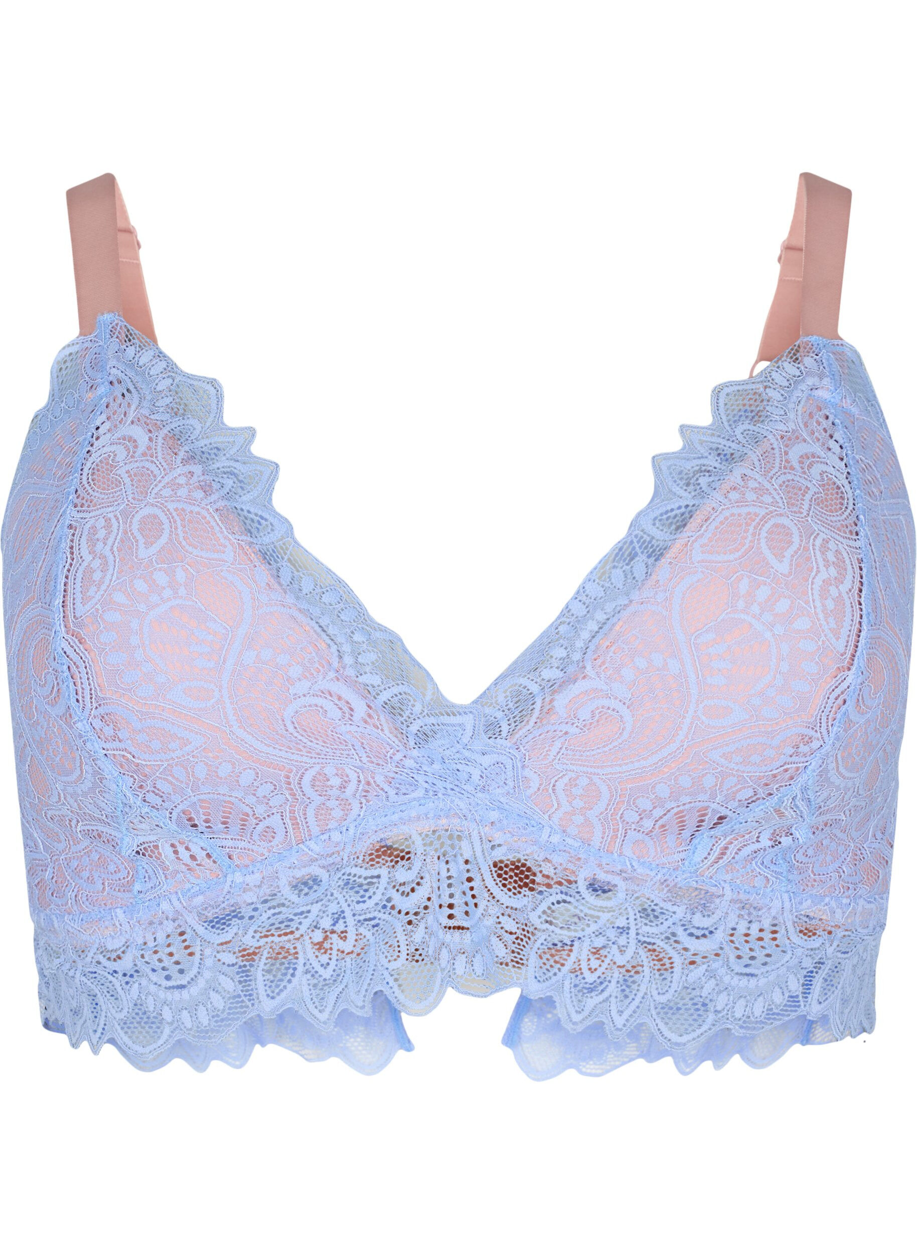 Zizzifashion Bralette with lace and soft padding, Serenity, Packshot image number 0