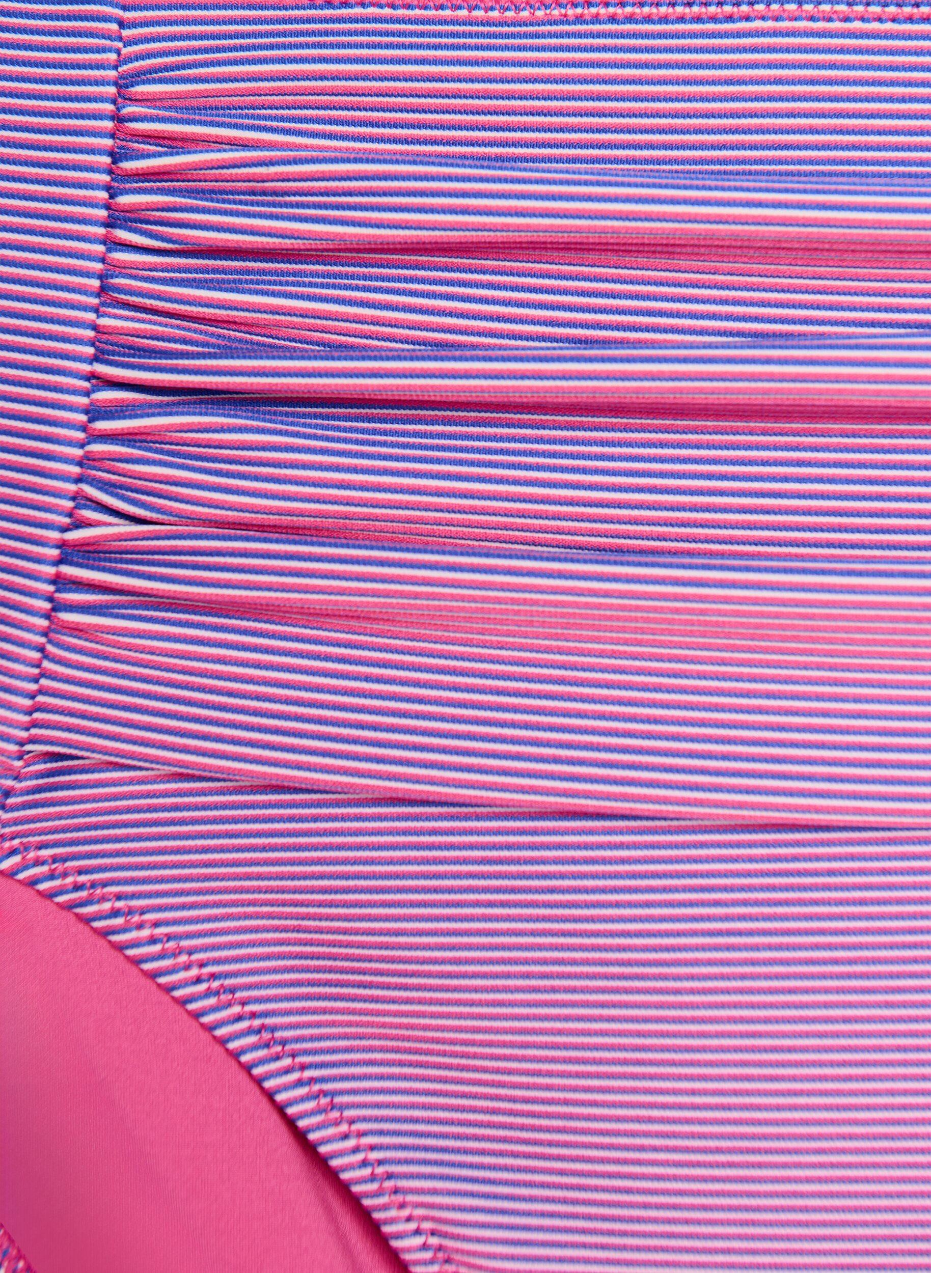 Zizzifashion High-waisted bikini briefs with a striped texture, Pink, Packshot image number 2