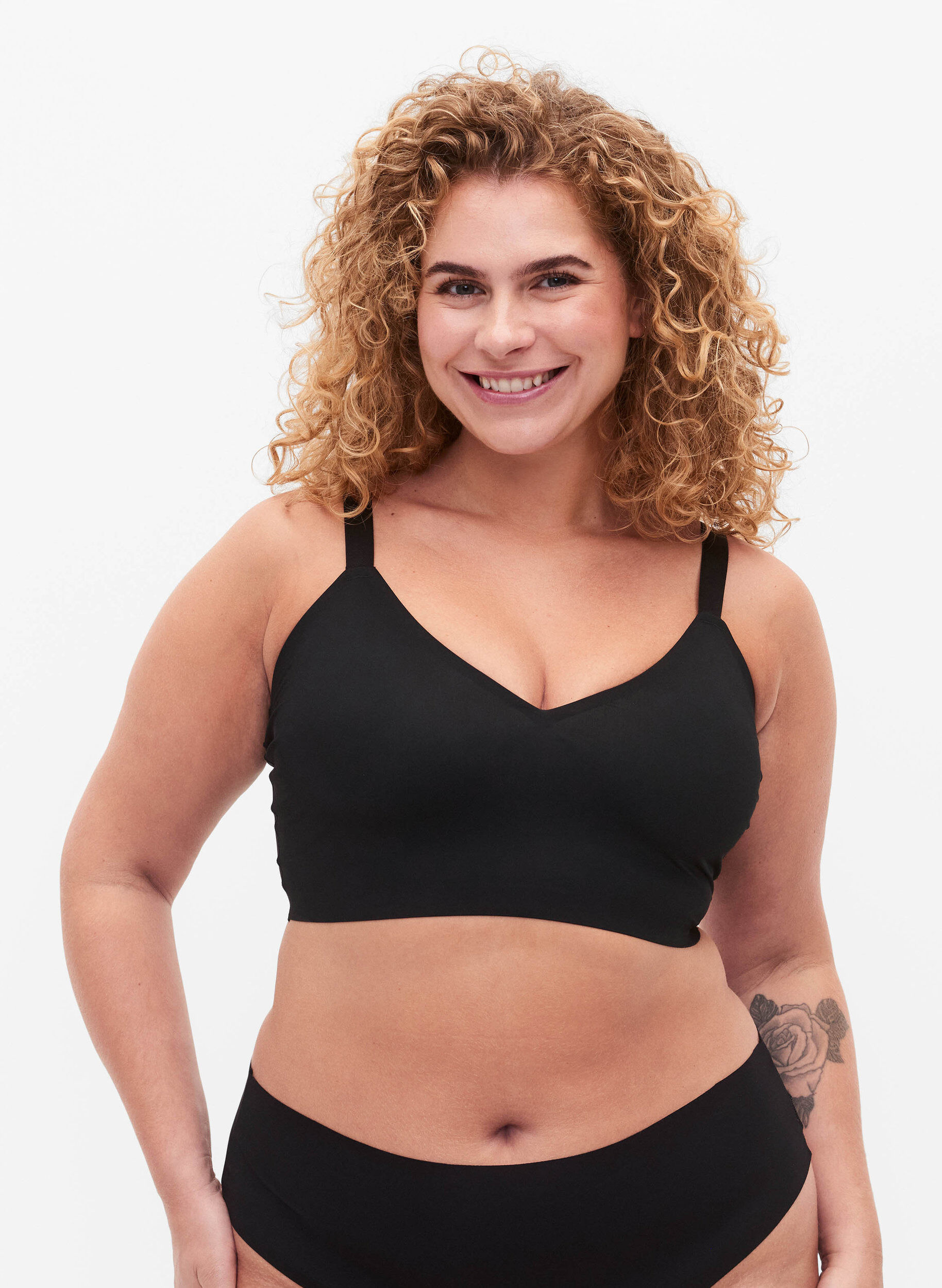 Zizzifashion Invisible bra, Black, Model image number 0