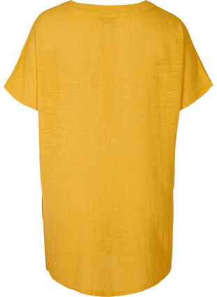 Short-sleeve cotton tunic, Golden Yellow, Packshot image number 1