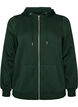 Hooded sweatshirt with a zip and pockets, Green, Packshot image number 0
