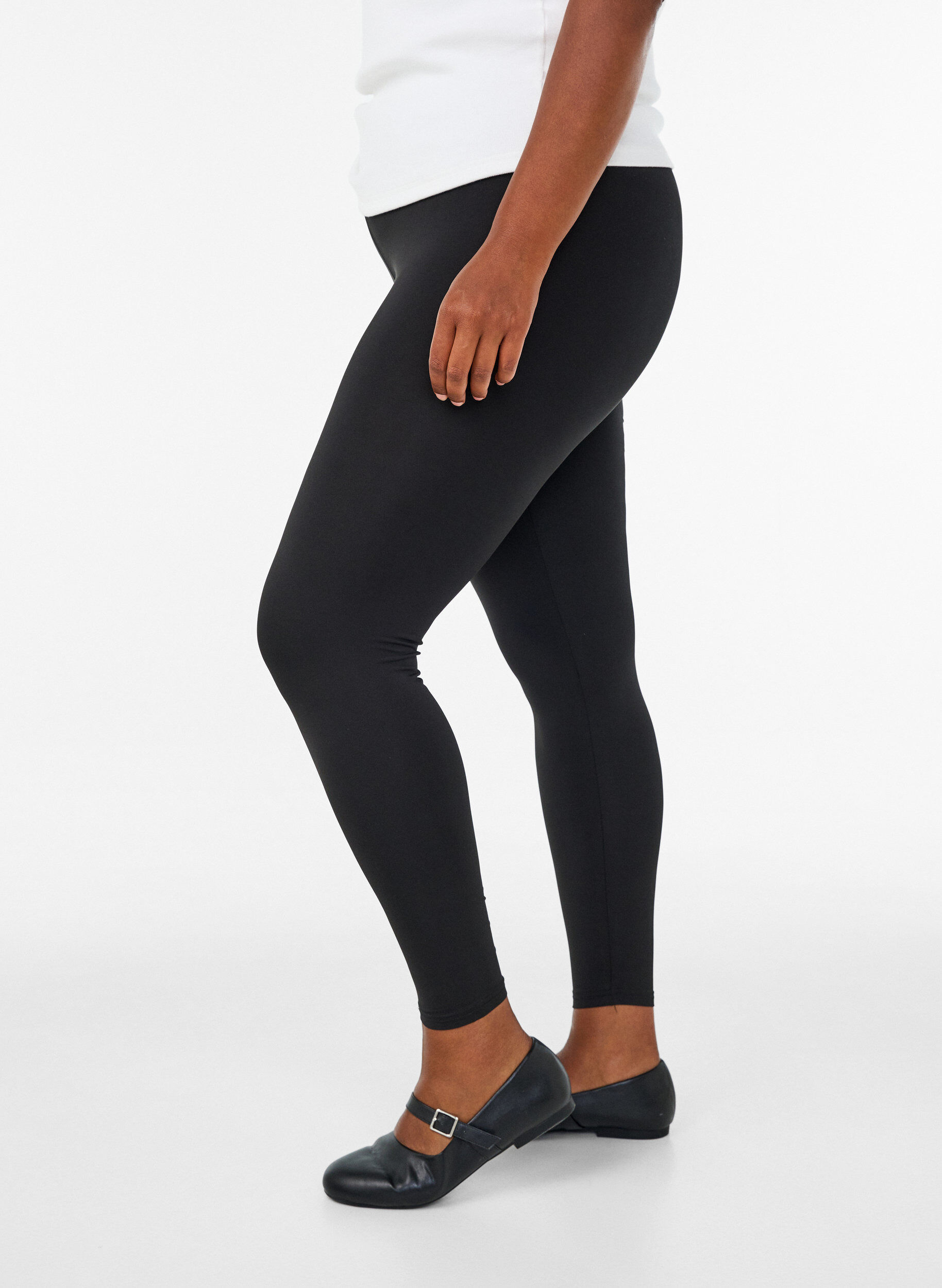 Zizzifashion2-pack basic leggings, Black, Model image number 3
