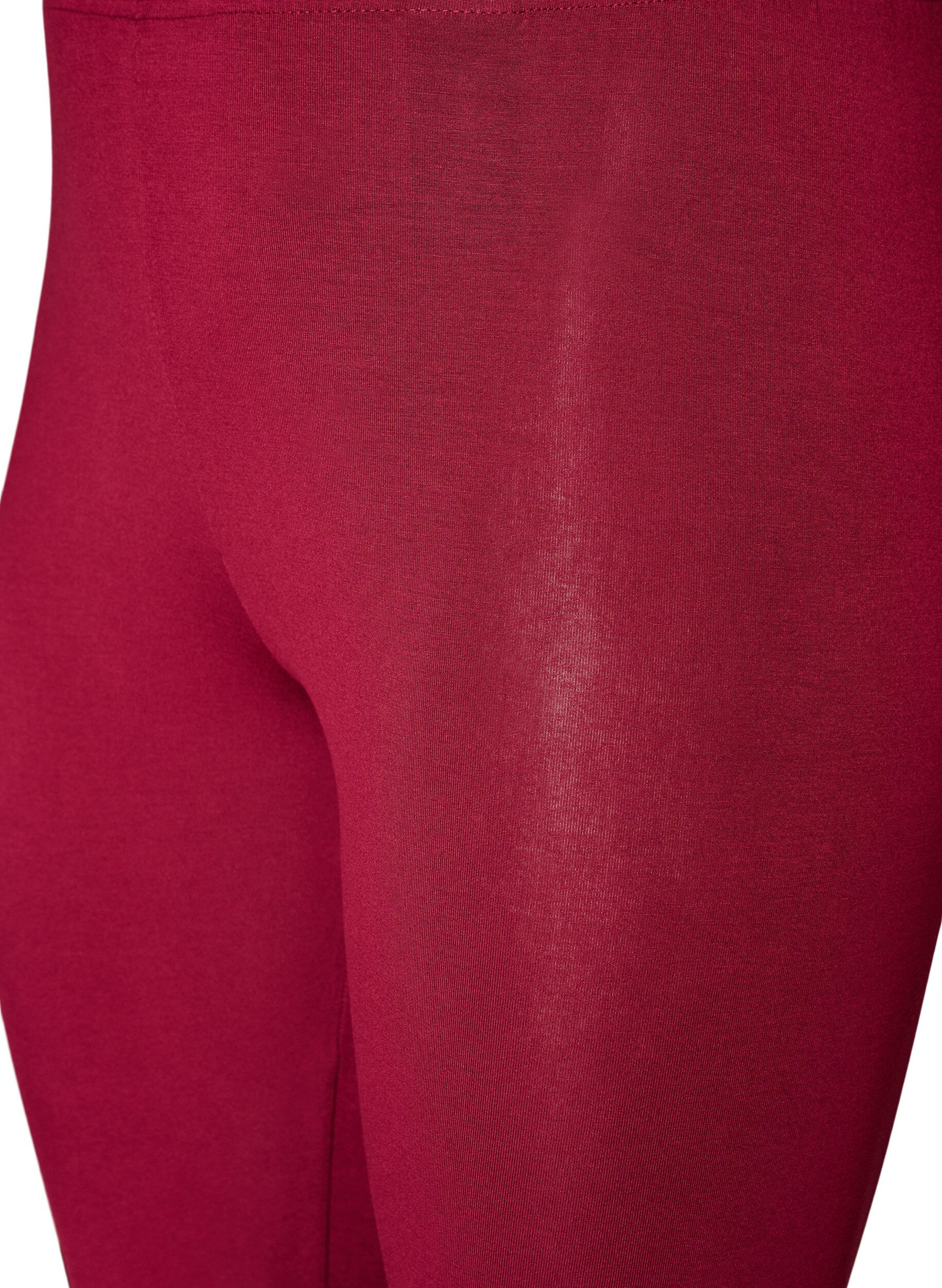 ZizzifashionBasic viscose leggings, Red, Packshot image number 2