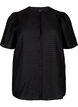 Lyocell shirt blouse with texture, Black, Packshot image number 0
